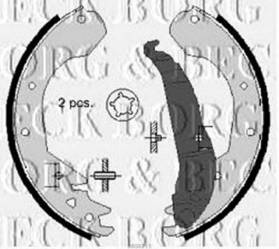 BORG & BECK bbs6215 -  Комплект тормозных колодок
